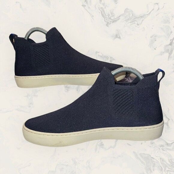 Rothy's Womens Chelsea Navy Blue Slip On Sneakers Comfort Flats Shoe Size 7.5 - Picture 4 of 8